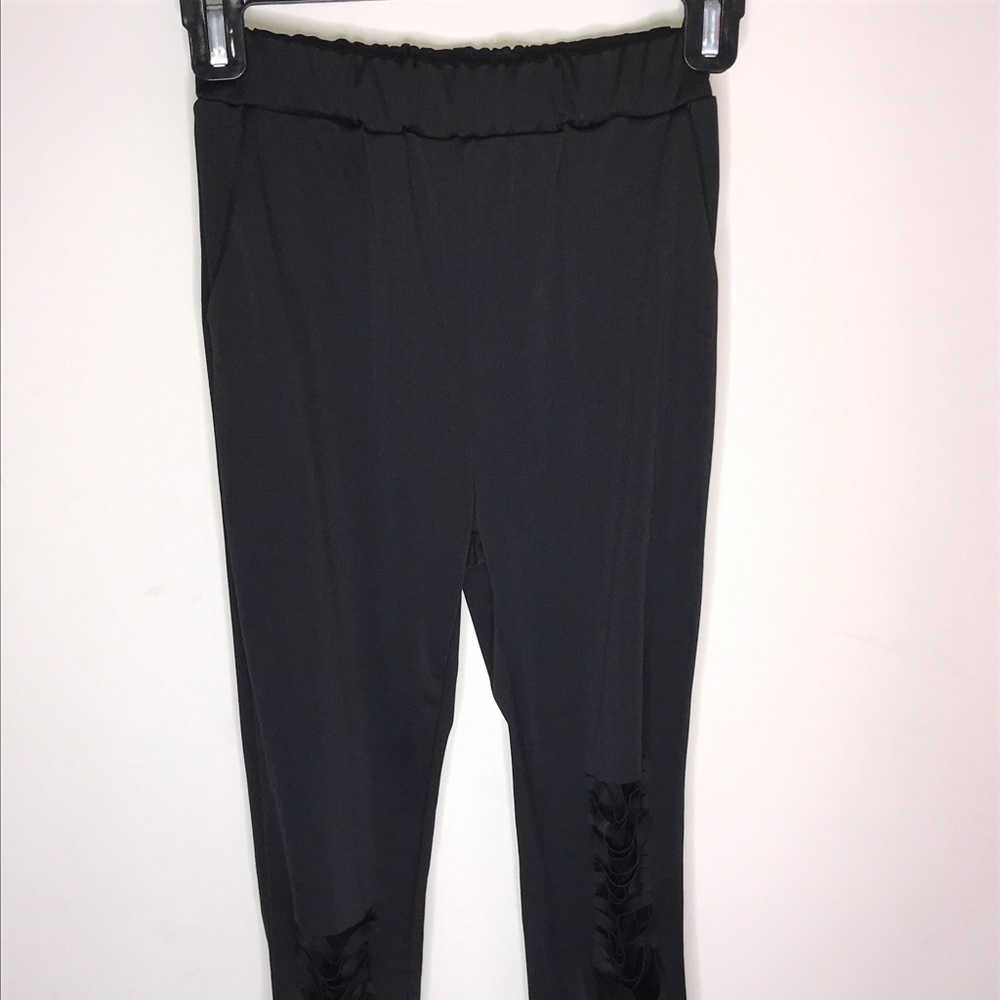 Black Ripped Joggers